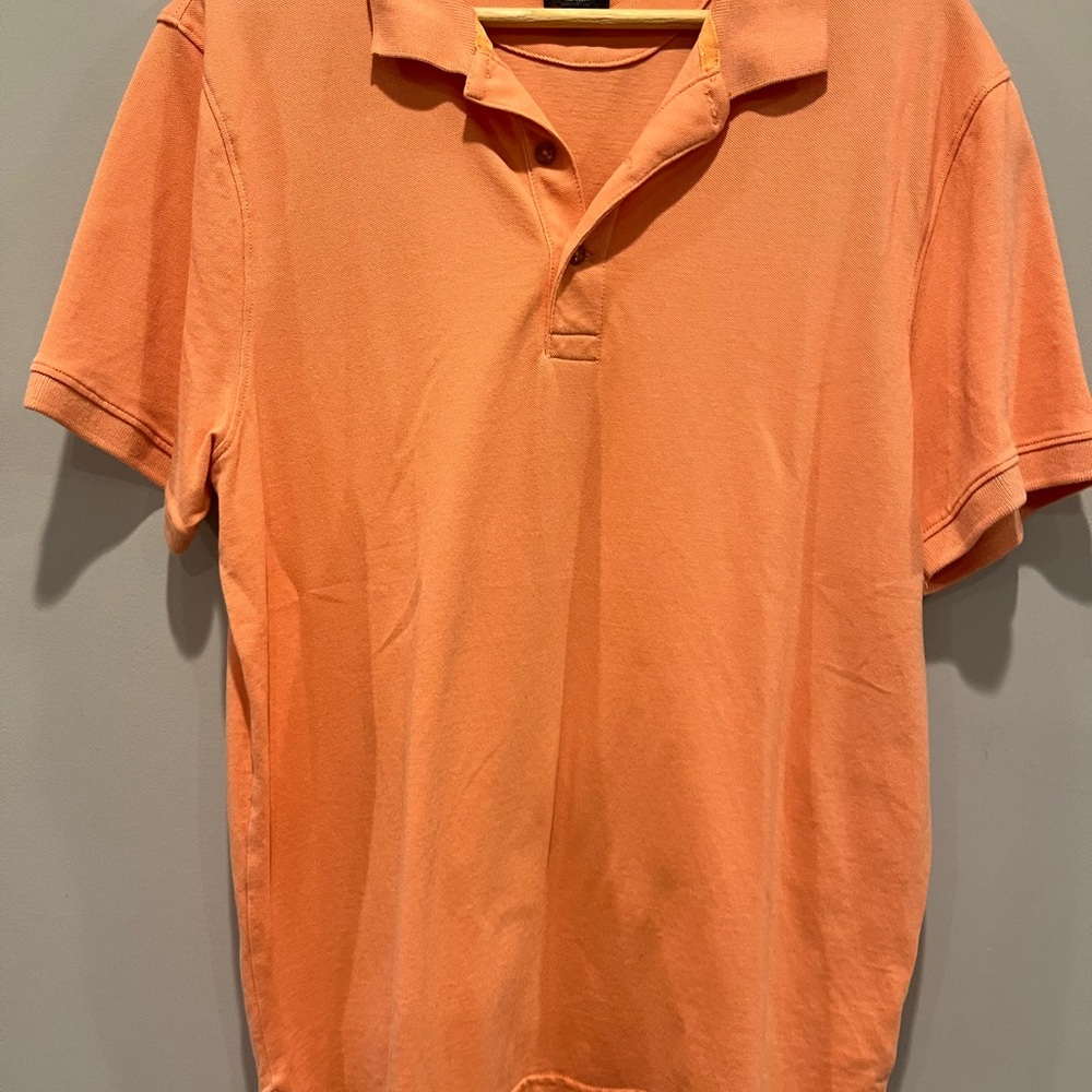 J Crew Men's Orange Polo Shirt